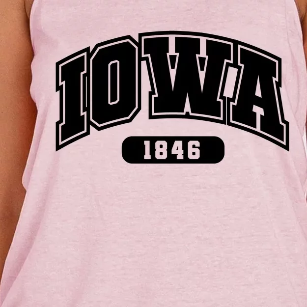 Iowa Collegiate Style 1846 Women's Knotted Racerback Tank