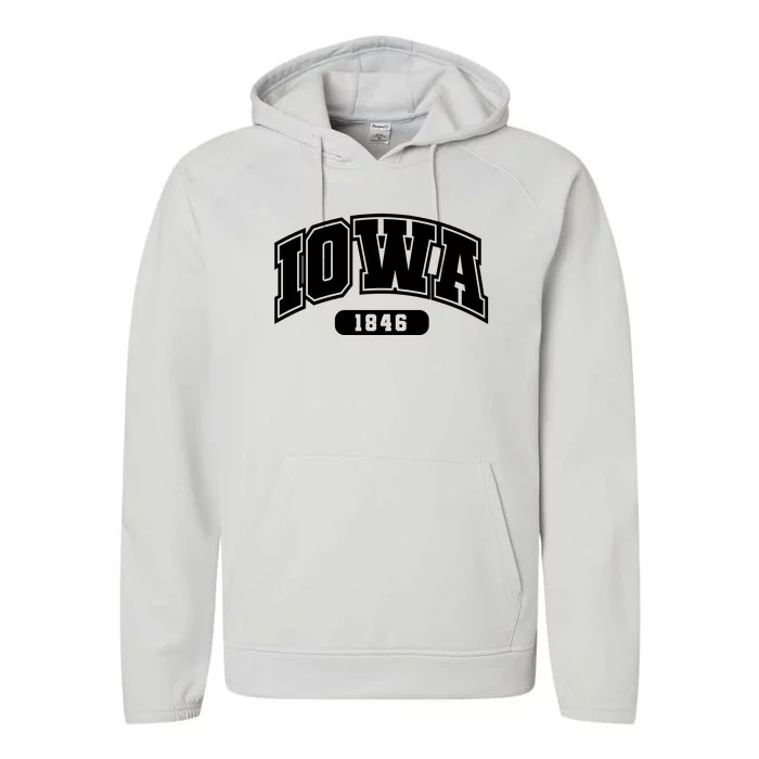 Iowa Collegiate Style 1846 Performance Fleece Hoodie