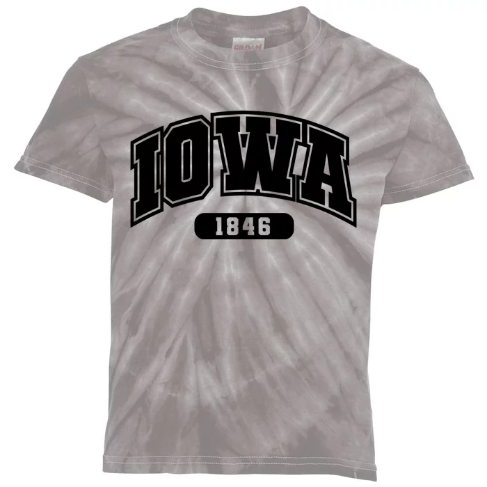 Iowa Collegiate Style 1846 Kids Tie-Dye T-Shirt