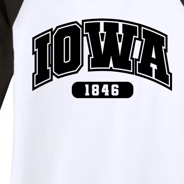 Iowa Collegiate Style 1846 Women's Tri-Blend 3/4-Sleeve Raglan Shirt