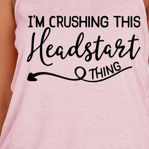 Im Crushing This Head Start Thing Women's Knotted Racerback Tank