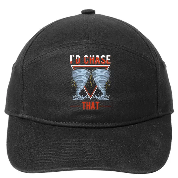 ID Chase That Tornado Storm Chaser 7-Panel Snapback Hat