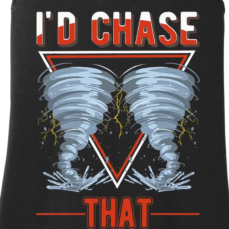 ID Chase That Tornado Storm Chaser Ladies Essential Tank