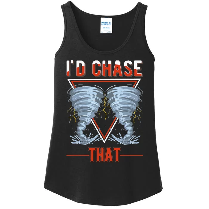 ID Chase That Tornado Storm Chaser Ladies Essential Tank