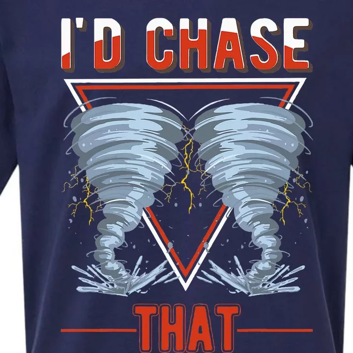 ID Chase That Tornado Storm Chaser Sueded Cloud Jersey T-Shirt