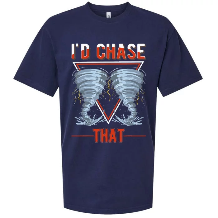 ID Chase That Tornado Storm Chaser Sueded Cloud Jersey T-Shirt