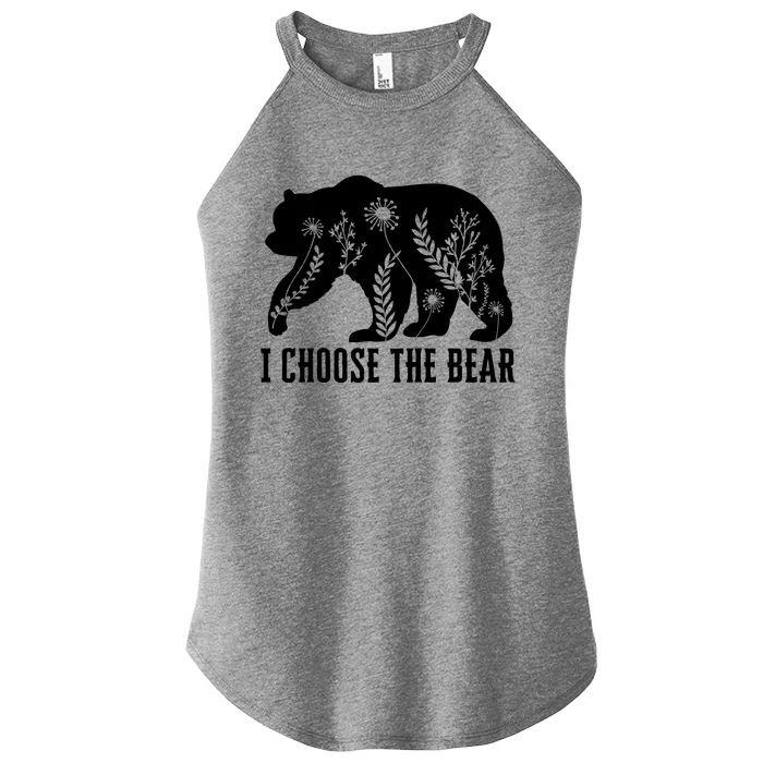 I Choose The Bear In The Woods Women’s Perfect Tri Rocker Tank