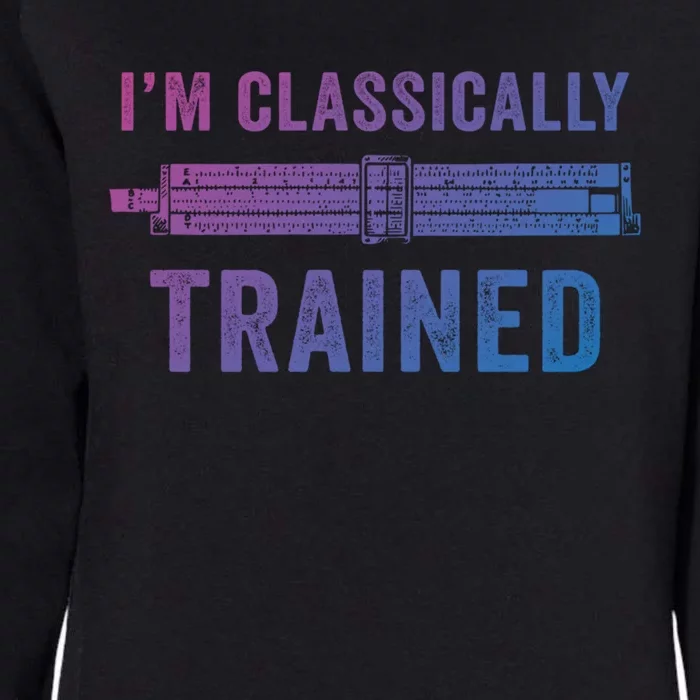 IM Classically Trained Slide Rule Mechanical Analog Gift Womens California Wash Sweatshirt