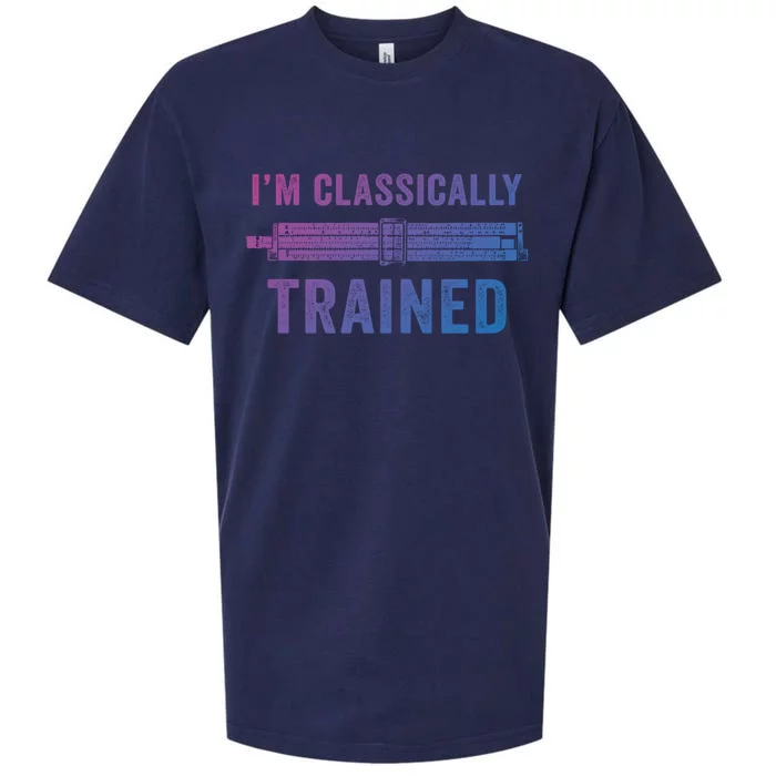 IM Classically Trained Slide Rule Mechanical Analog Gift Sueded Cloud Jersey T-Shirt