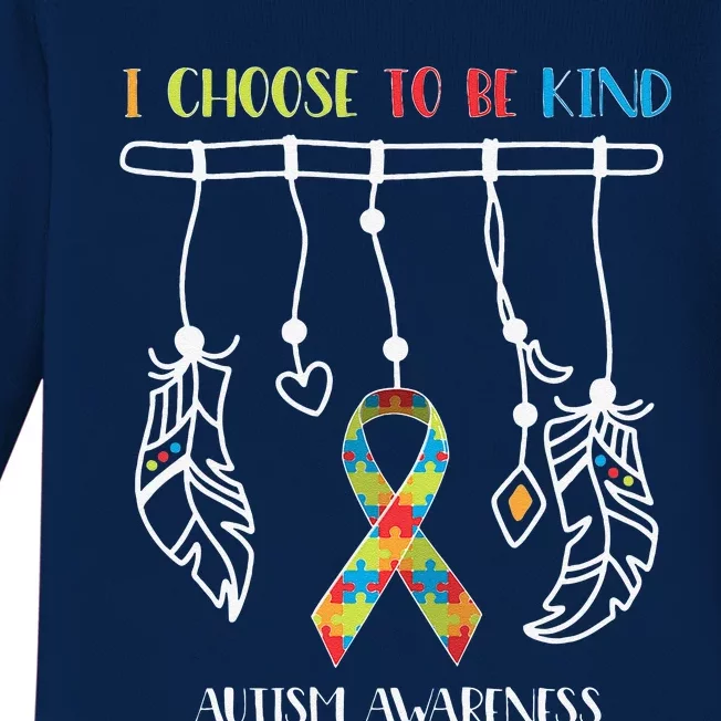 I Choose To Be Kind Autism Awareness Gift Baby Long Sleeve Bodysuit