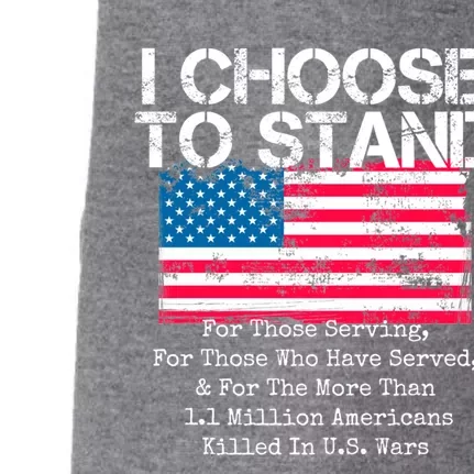 I Choose To Stand American Flag Cool Gift National Usa Anthem Cool Gift Doggie 3-End Fleece Hoodie