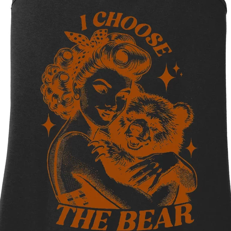 I Choose The Bear Motivational Team Bear Woods Ladies Essential Tank