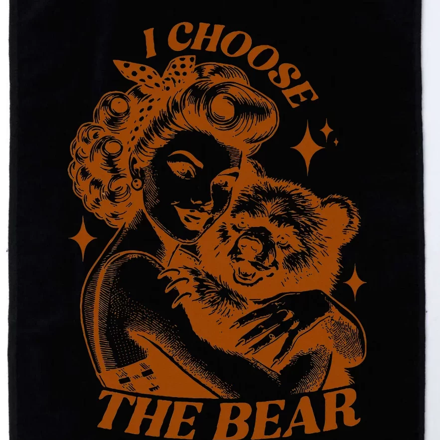 I Choose The Bear Motivational Team Bear Woods Platinum Collection Golf Towel