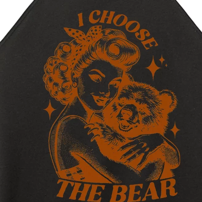 I Choose The Bear Motivational Team Bear Woods Women’s Perfect Tri Rocker Tank