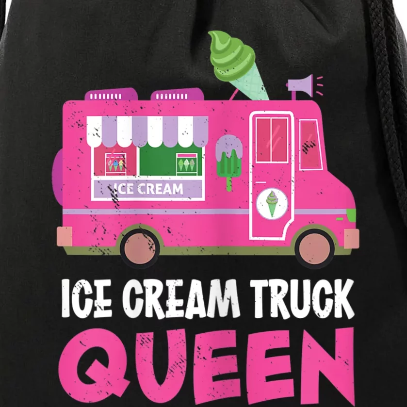 Ice Cream Truck Queen Frozen Dessert Ice Cream Truck Driver Drawstring Bag