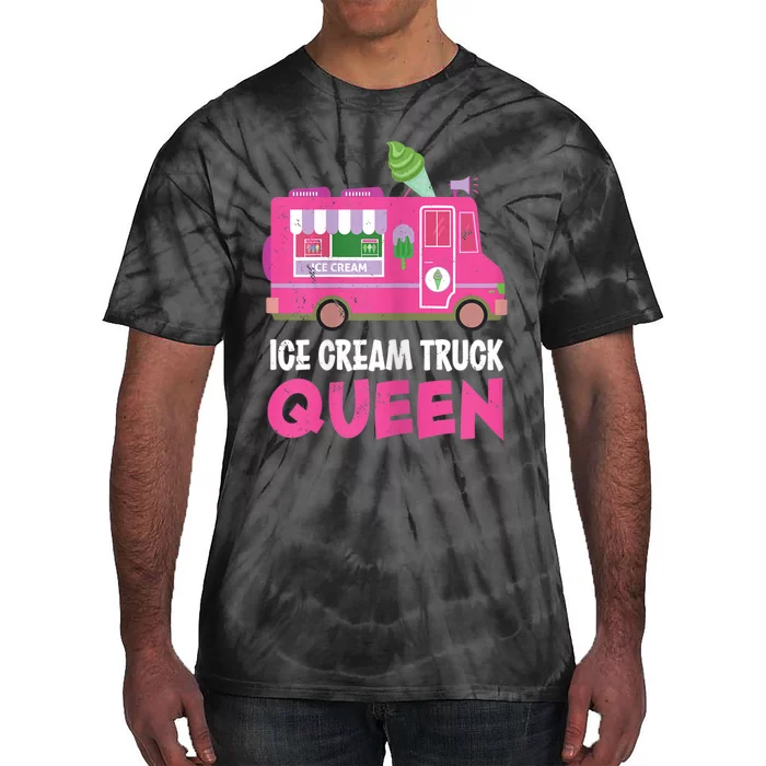 Ice Cream Truck Queen Frozen Dessert Ice Cream Truck Driver Tie-Dye T-Shirt