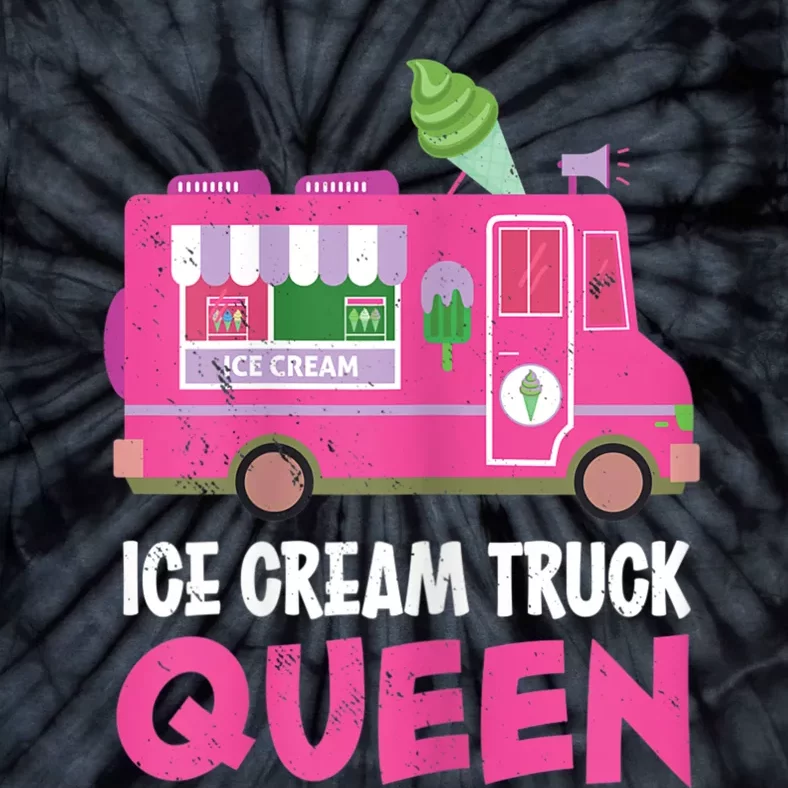 Ice Cream Truck Queen Frozen Dessert Ice Cream Truck Driver Tie-Dye T-Shirt