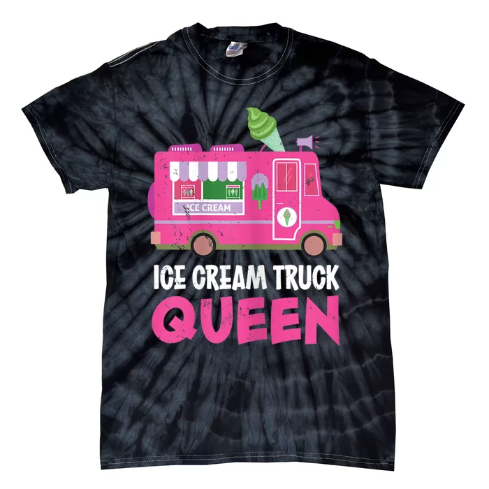 Ice Cream Truck Queen Frozen Dessert Ice Cream Truck Driver Tie-Dye T-Shirt