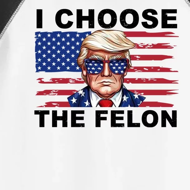 I Choose The Felon Funny Trump 2024 Republican Patriot Toddler Fine Jersey T-Shirt