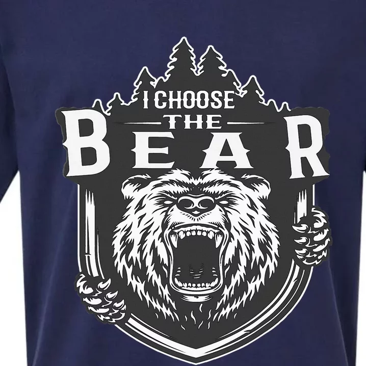 I Choose The Bear In The Woods Sueded Cloud Jersey T-Shirt