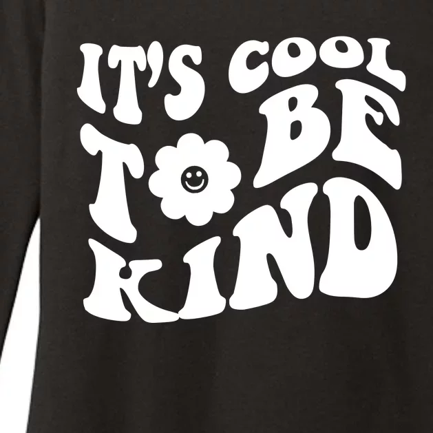 It's Cool To Be Kind Retro Quote Womens CVC Long Sleeve Shirt