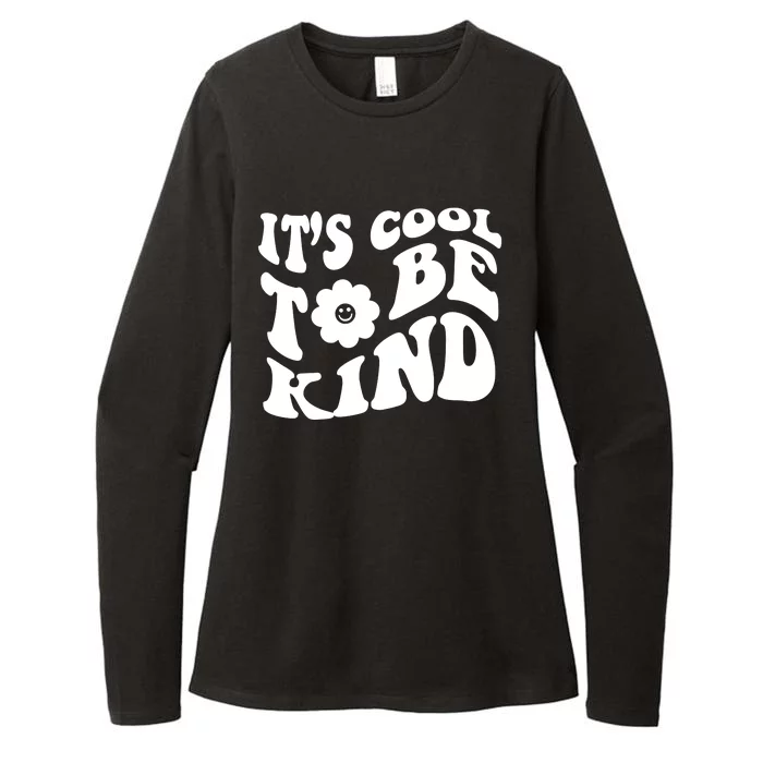 It's Cool To Be Kind Retro Quote Womens CVC Long Sleeve Shirt