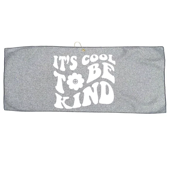 It's Cool To Be Kind Retro Quote Large Microfiber Waffle Golf Towel