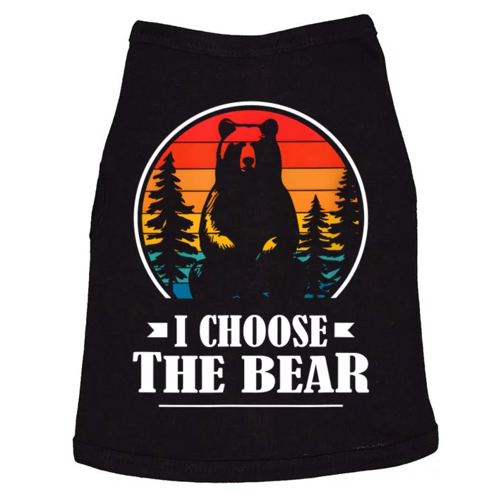 I Choose The Bear Angry Radical Feminist Gift Doggie Tank