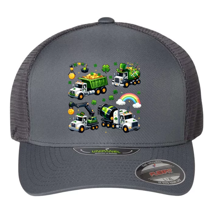 Irish Construction Truck St Patricks Day Flexfit Unipanel Trucker Cap