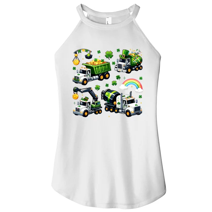 Irish Construction Truck St Patricks Day Women’s Perfect Tri Rocker Tank