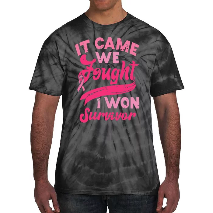 It came together we fought I won breast cancer awareness Tie-Dye T-Shirt