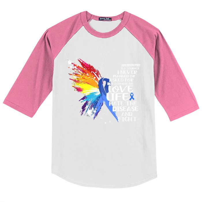 I Choose To Love Life And Fight Funny Gift Kids Colorblock Raglan Jersey