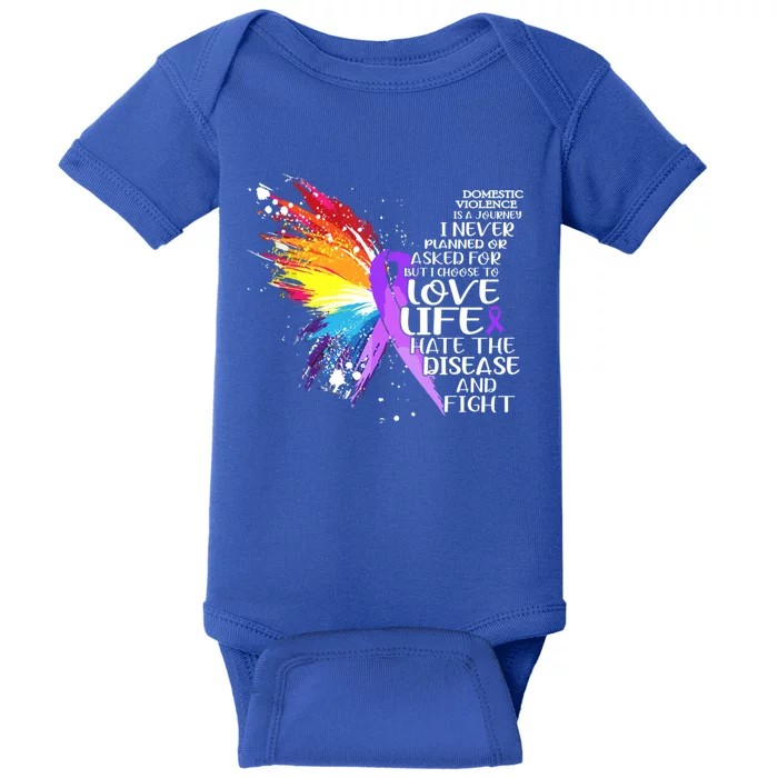 I Choose To Love Life And Fight Funny Gift Baby Bodysuit