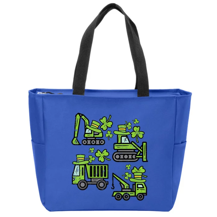 Irish Construction Truck Crane St Patricks Day Zip Tote Bag