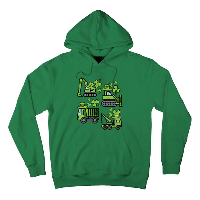 Irish Construction Truck Crane St Patricks Day Tall Hoodie