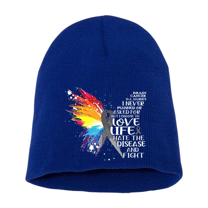 I Choose To Love Life And Fight Great Gift Short Acrylic Beanie