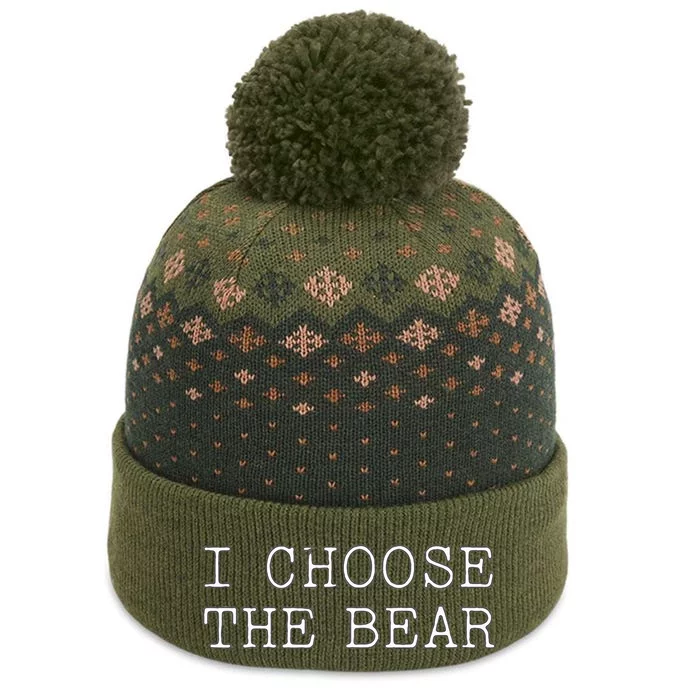 I Choose The Bear In The Woods The Baniff Cuffed Pom Beanie