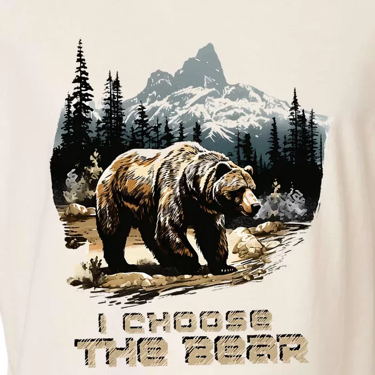 I Choose The Bear Garment-Dyed Women's Muscle Tee