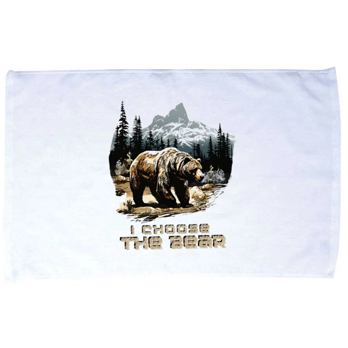 I Choose The Bear Microfiber Hand Towel