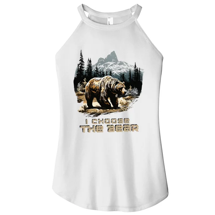 I Choose The Bear Women’s Perfect Tri Rocker Tank