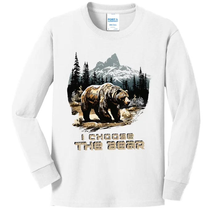 I Choose The Bear Kids Long Sleeve Shirt