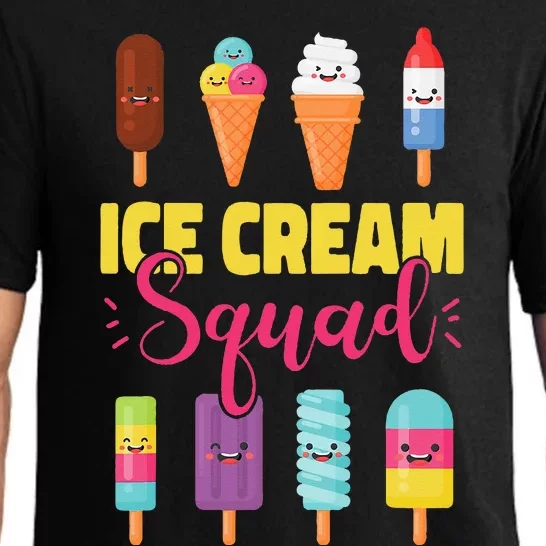 Ice Cream Team Cone Popsicle Ice Cream Squad Pajama Set