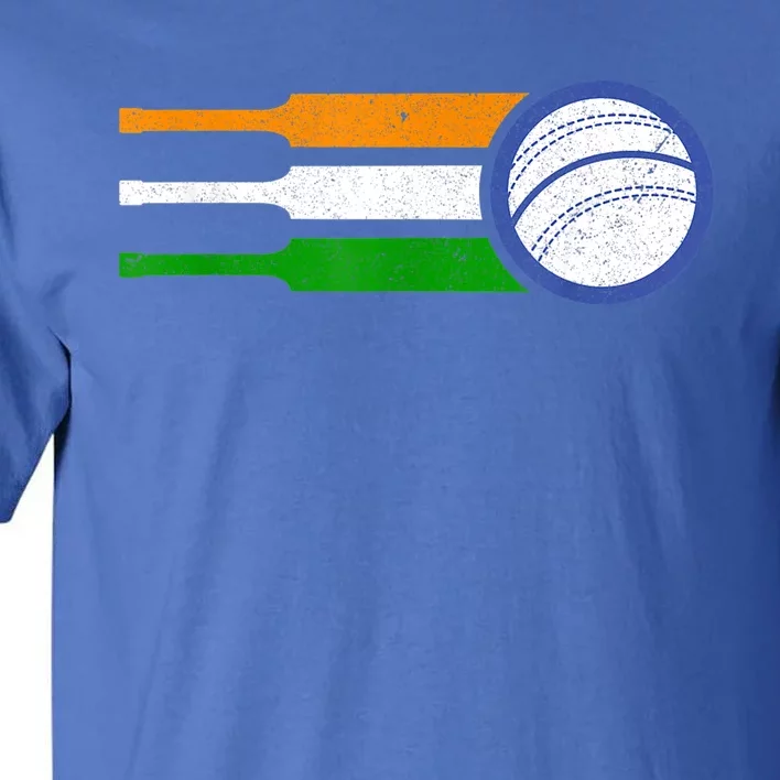 India Cricket Team Gift Indian Cricket Fan Flag Gift Tall T-Shirt