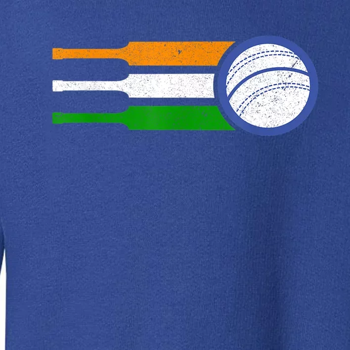 India Cricket Team Gift Indian Cricket Fan Flag Gift Toddler Sweatshirt