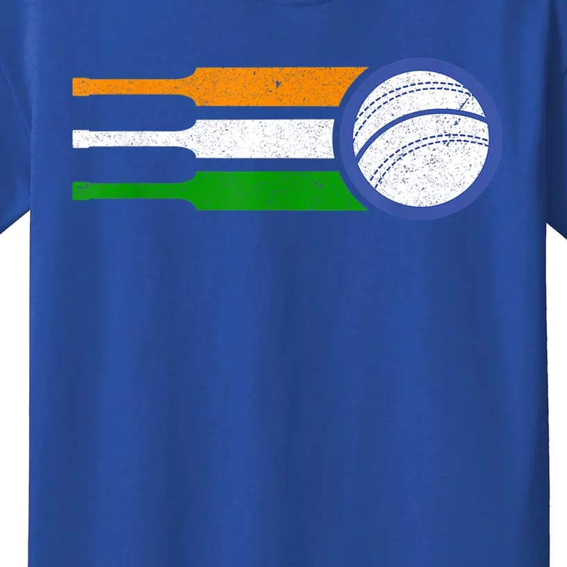 India Cricket Team Gift Indian Cricket Fan Flag Gift Kids T-Shirt