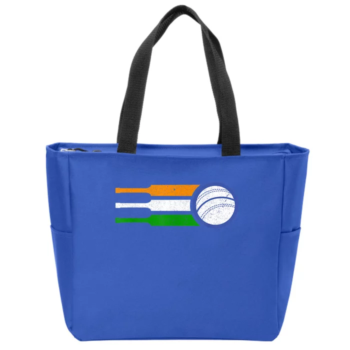 India Cricket Team Gift Indian Cricket Fan Flag Gift Zip Tote Bag