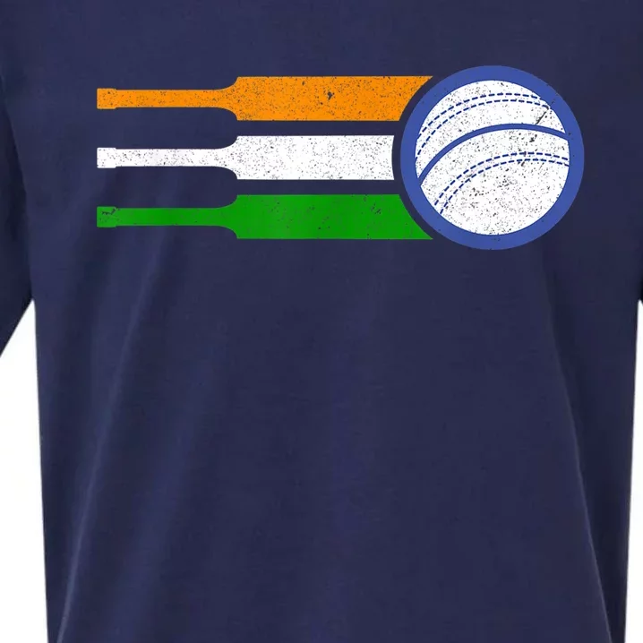 India Cricket Team Gift Indian Cricket Fan Flag Gift Sueded Cloud Jersey T-Shirt