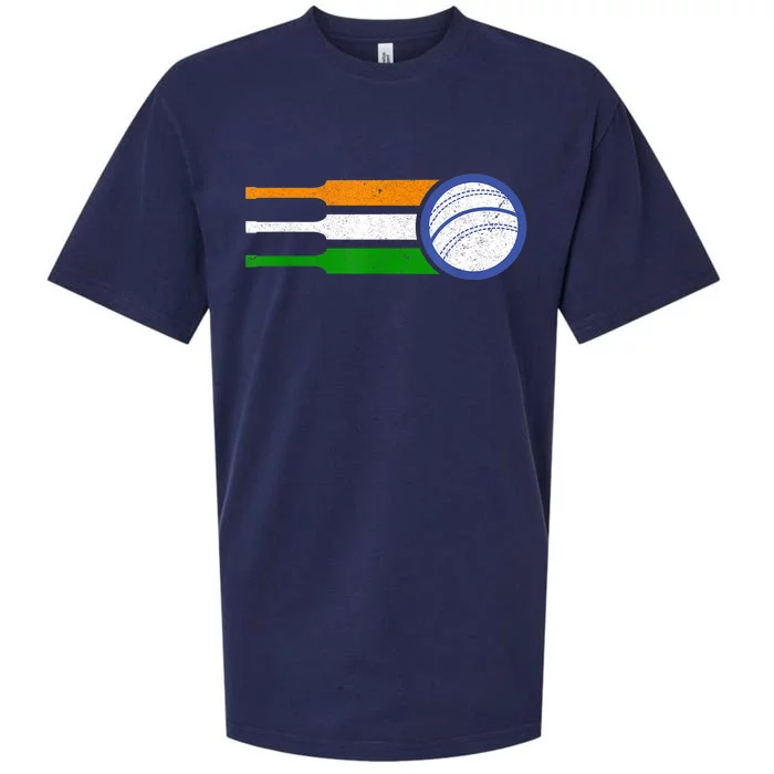 India Cricket Team Gift Indian Cricket Fan Flag Gift Sueded Cloud Jersey T-Shirt