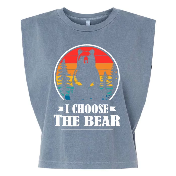 I Choose The Bear Garment-Dyed Women's Muscle Tee