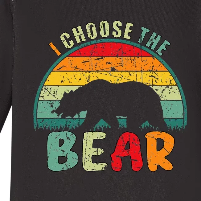 I Choose The Bear Baby Long Sleeve Bodysuit